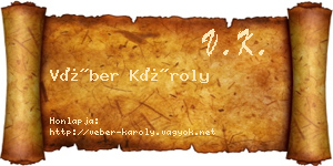 Véber Károly névjegykártya