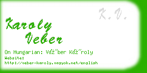 karoly veber business card